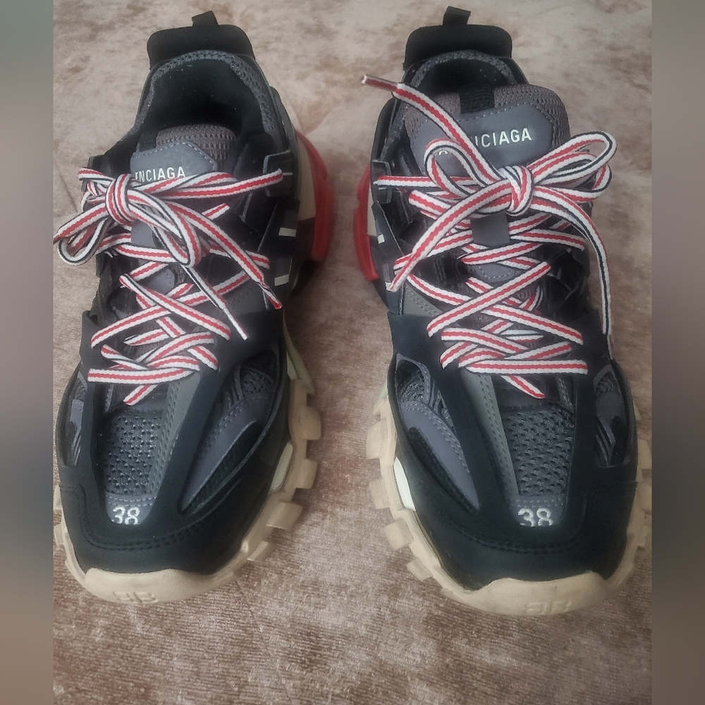 Balenciaga  Black and Cream Sneakers